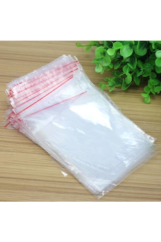 Kilitli Torba 8x10 Cm 100'lü Kilitli Buzdolabı Poşeti Şeffaf Naylon Torba Kilitli Saklama Poşeti