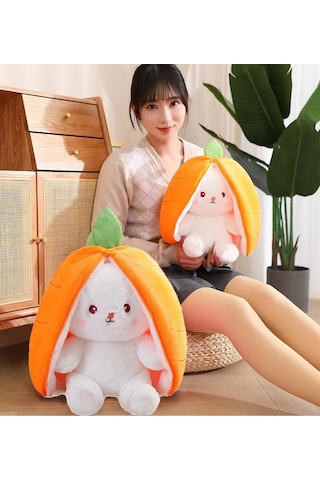 Havuç Tavşan Çantalı 80 Cm Renkli
