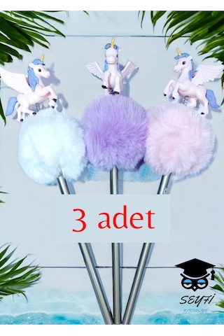 Eğlenceli Başlıklı Kurşun Kalem Setleri Peluş Figürler Baykuş Unicorn Kediler Baykuş 4'lü