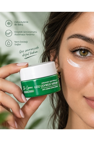 Dr. Genius Organik Göz Çevresi Bakım Kremi - 15 Ml - Anti-aging Etkili Doğal İçerik Doğal Ve Organik Sertifikalıdır