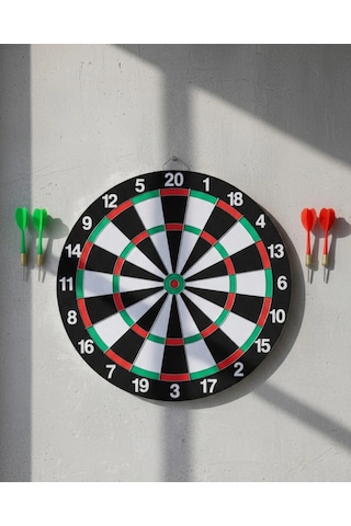 Ev Ve Oyun Alanları İçin Dart Tahtası 12 İnç 4 Dart Oku Dahil
