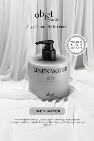 Yaşlanma Karşıtı Saten Bitişli Vücut Losyonu Kundal Silky Gleam Body Lotion Linen Water