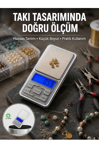 Mavi Işıklı Lcd Ekranlı Hassas Tartı Terazisi Yeni Nesil Belirtilmemiş