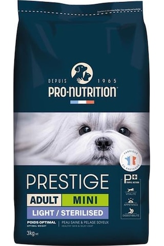 Pro Nutrition Prestige Sterilised Light Mini Tavuklu Küçük Irk Yetişkin Köpek Maması 3 KG