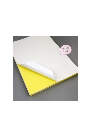 A4 Yapışkanlı Etiket Kağıdı, Mat Yüzeyli, 120gsm 50 Yaprak Diğer