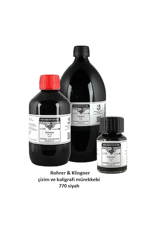 Rohrer&klingner Çizim-kaligrafi-hat Mürekkebi-770 Siyah 25ml Ekonomik Boy Çok Renkli