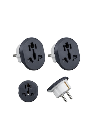 2 Adet Evrensel Uluslararası Priz Fiş Adaptör Çevirici 16a 250v Seyahat Fişi Dönüştürücü Adaptörü, 200'den Fazla Ülkede Abd/avustralya/uk, Ce Sertifikalı Çok Renkli