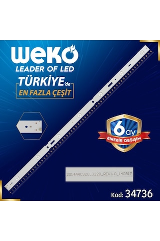 Grundig Uyumlu G32L-6532-4B 2014Arc320 Led Bar Takımı