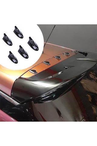 Shark Mini Balina Anten Tavan Spoiler Süsü Mini Anten Siyah