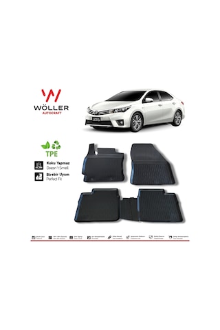 Toyota Corolla Uyumlu Paspas 2013 - 2018 Arası 3D Havuzlu Wöller Paspas