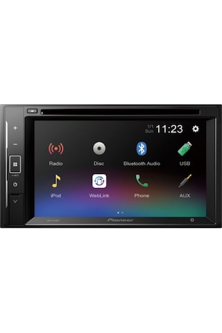 Pioneer Avh-A240Bt 6.2 Bluetooth Lu Double Teyp