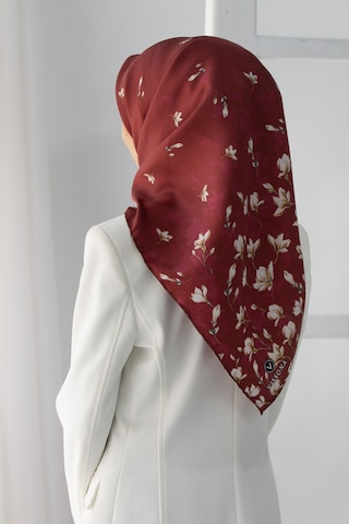 Vissona Twill İpek Eşarp Bordo-1