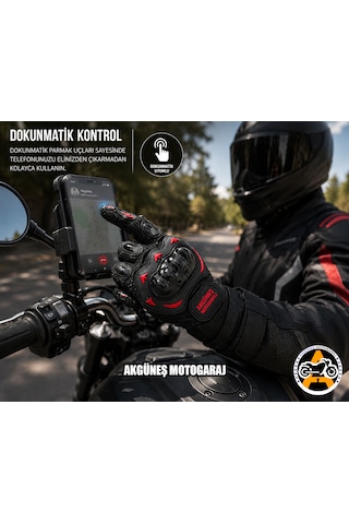 Akgüneş Motogaraj Yasaya Uygun Motosiklet Eldiveni Yazlık Etiket Mevcut
