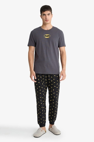 Defacto Batman Pijama Takımı Regular Fit Kısa Kollu Üst Uzun Alt D2604ax25auar150 Antrasit