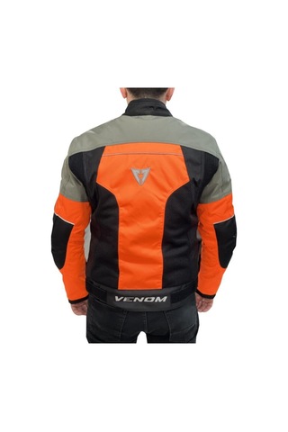 Venom Erkek Dynamic Siyah Gri Turuncu Motosiklet Montu 4 Mevsim Kalıplar Dardır Büyük Sipariş Veriniz