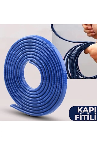 Araç Kapı Koruma Fitili Çarpma Çizilme Önleyici Fitil Mavi 5 Mtrs