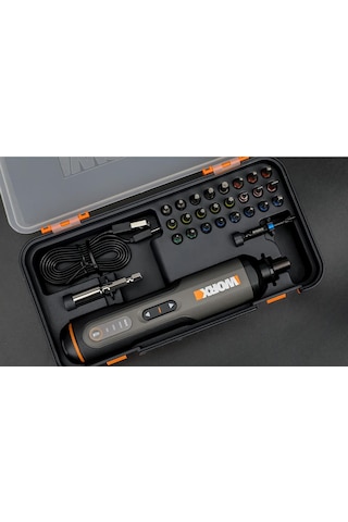 Worx WX240 4V/1.5Ah Li-ion Akıllı Şarjlı Tornavida + 26 adet