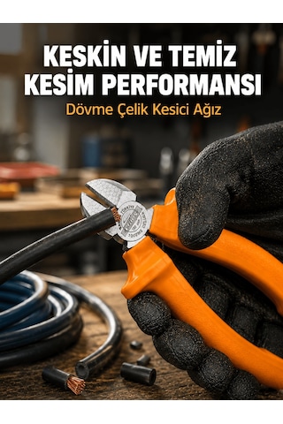 Tek Profesyonel Kullanıma Uygun Dövme Çelik Yan Keski Najmaddin