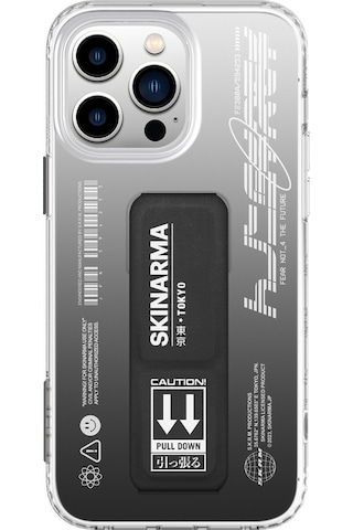 Apple Uyumlu iPhone 14 Pro Max Kılıf Skinarma Standlı Şeffaf Tasarımlı Taihi Kobai Kapak