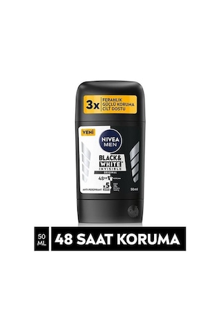 Nivea Black & White 48 Saat Invisible Original Erkek Stick Deodorant 3 x 50 ML