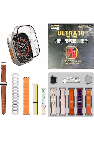 TT Ultra-10 2" Akıllı Saat (İthalatçı Garantili) + 10 Adet Kordon
