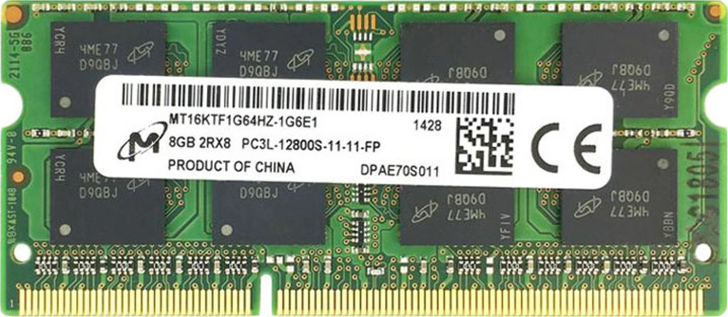 Yuntech01 Laptop Ddr3l 8gb Bellek Modülü - 1600mhz 1.35v So-dımm, Ddr3 Uyumlu, Yeni, 204 Pin, Pc3l-12800s