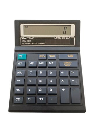 Muhasebe Market İş Yeri İçin Solar Profesyonel 12 Haneli Hesap Makinesi Siyah