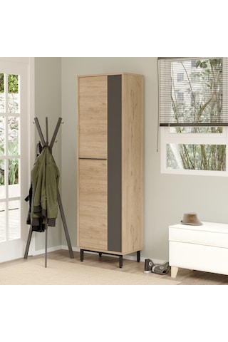 Robin Home Rio Ayakkabılık Metal Ayaklı 9 Raflı Sepet-antrasit Kahverengi