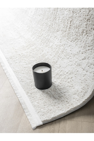 Mariesse Home Vita Serisi Bambu Dokulu Modern Sık Dokuma Koridor Kesme Yolluk Dokuma Makine Halısı Krem