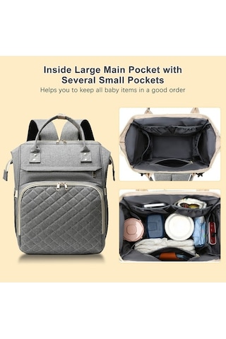 Novahub Geniş Kapasiteli, Su Geçirmez Moveevo Anne Çantası: Usb Şarj, Askılı, 3 Termal Biberon Cebi Pembe