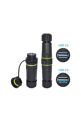 Dişi - Dişi Ip68 Su Geçirmez 3.0 Usb-a Konnektör