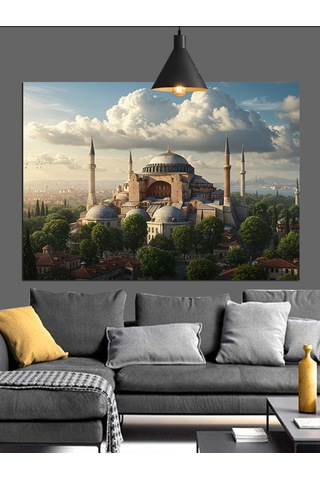 Ayasofya Tarihi Yapı İstanbul Dekoratif Kanvas - Mdf Ahşap Tablo