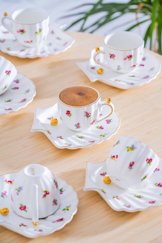 Acar Ladurée 6 Kişilik Kahve Fincan Takımı - 75 Ml Renkli
