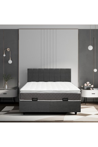 Azra Yatak Elite Pedli Tam Ortopedik Yatak Baza Başlık Seti 160x200