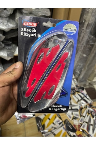 Silecek Rüzgarlığı Krom Kırmızı Parçalı Rüzgarlık 2li Set
