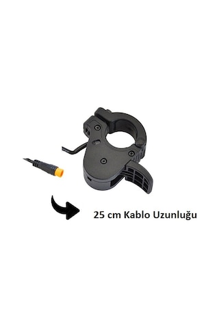 Elektrikli Bisiklet Güç Kolu - 300x, 3pin, Gaz Kolu 25cm Kablo Siyah