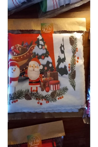 Masa Örtüsü Yeniyıl 90x90 Çok Renkli