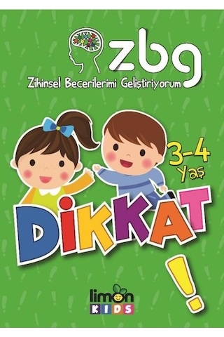 Zihinsel Becerilerimi Geliştiriyorum 3-4 Yaş Dikkat!- Limonkids