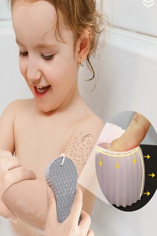 MorBebe Bebek Banyo Ölü Deri Sökücü Cil Temizleyicisi Vücut Duş Süngeri Yoğun Peeling Fırçası Masaj Sünger