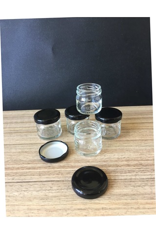 29 Cc Cam Kavanoz - 50 Adet - Siyah Kapak. Mutfak.