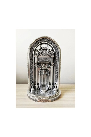 İslami Hediyelik Masa Dekoru Biblo Mihrap Gümüş