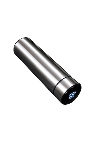 Ulzyvf 480ml Akıllı Termos: 24 Saat Sıcak/soğuk, Led Ekranlı, Sızdırmaz Paslanmaz Çelik Su Şişesi Gümüş, Kullanıcı Dostu Tasarım Gümüş