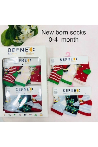 Defne Baby 6 Çift Pamuklu New Born Yenidoğan Kız Bebek Çorap-738 ÇoK Renkli Defne Baby 6 Çift Pamuklu New Born Yenidoğan Kız Bebek Çorap-738 ÇoK Renkli
