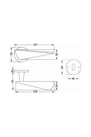 Hafele Kapı Kolu Seti Crown Wc Mat Nikel