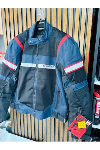 027 Rature 4 Mevsim Korumalı Motosiklet Montu Lacivert-siyah
