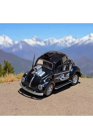 Metal Araba Çek Bırak Vw Bettle Modifiye Siyah Sesli Ve Işıklı Diğer