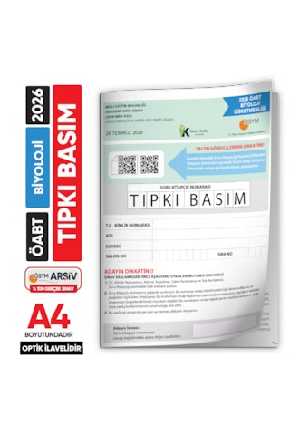 2026 Meb-ags Öabt Biyoloji Öğretmenliği Ösym Tıpkı Basım Kitapçığı Türkiye Geneli Deneme