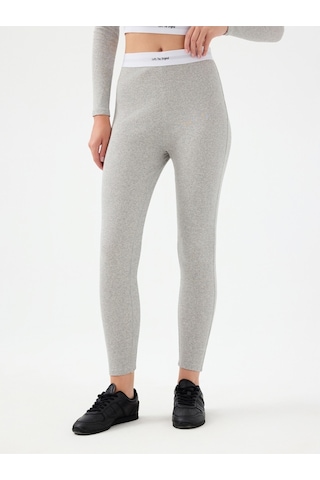 Slim Fit Kadın Eşofman Altı Gri