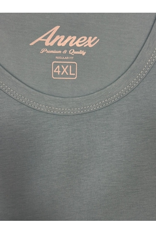 Yuvarlak Yaka Erkek Battal Düz Renk Pamuklu Basic Tshirt Lacivert