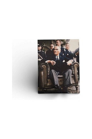 Atatürk Masaüstü Ahşap Tablo - Kabartmalı Baskı Şık Hediyelik 11x14 Cm No 1 3 Parça